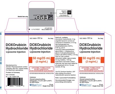 50mg_25ml Carton Label (Doxorubicin HCl Liposome Injection Carton Label  50mg 25ml)